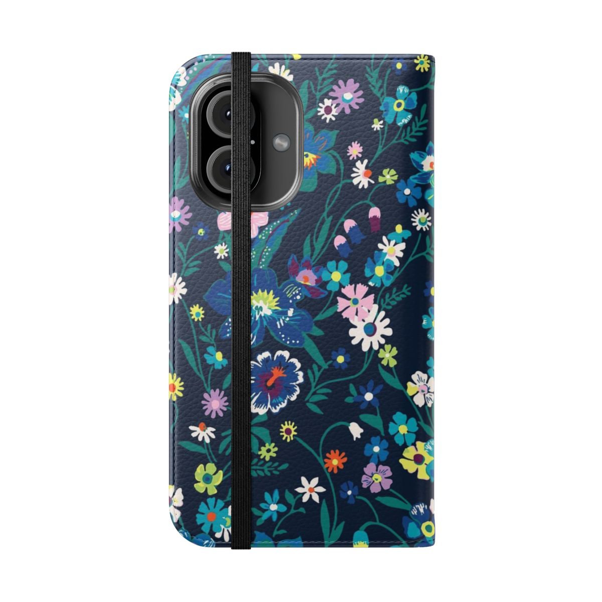 Vibrant floral phone case with a Vera Bradley inspired design - Folded Front