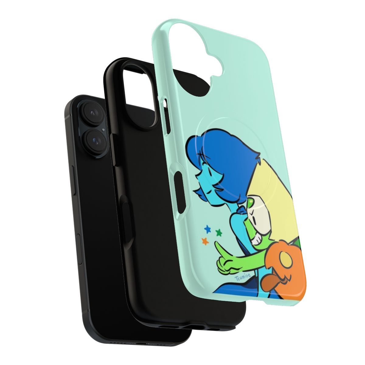 Magnetic tough phone case featuring Lapis Lazuli, Peridot, and other Steven Universe cartoon characters - Layers