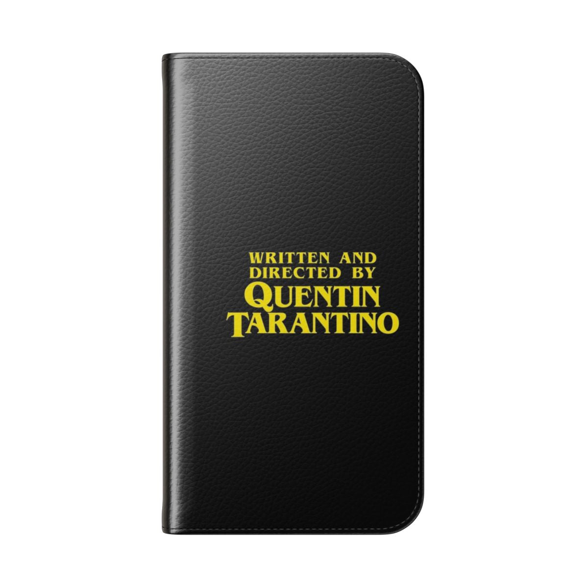 Quentin Tarantino inspired flip phone case with movie-themed design - Folded Back