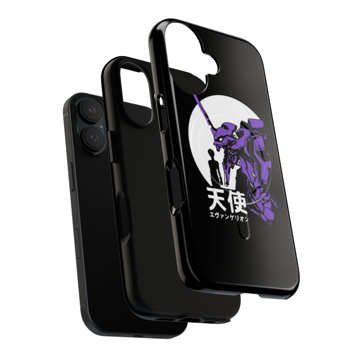 Retro Neon Genesis Evangelion inspired magnetic tough phone case with vintage aesthetic - Layers