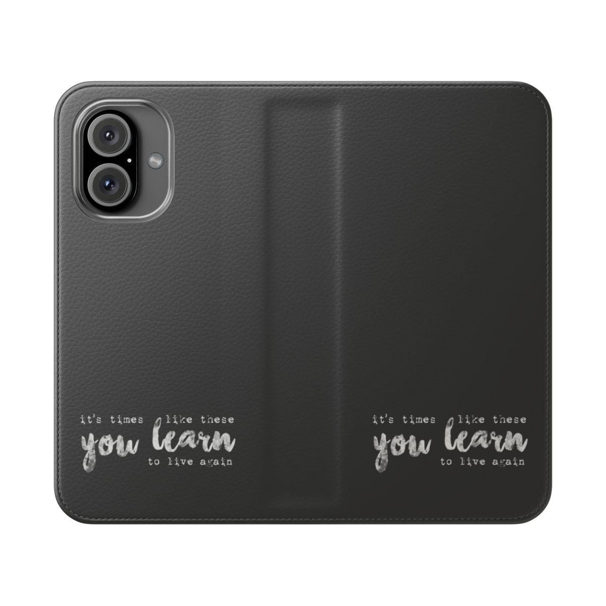 A stylish flip cover phone case inspired by the Foo Fighters song "Times Like These".