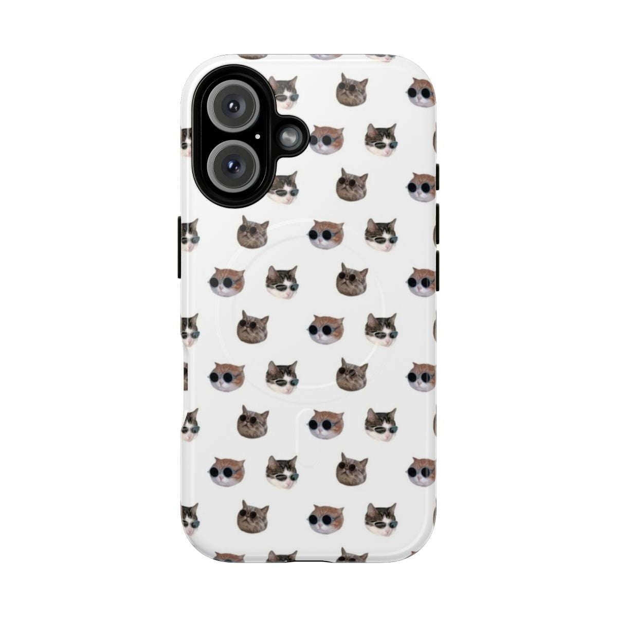 Cool cat design on a magnetic tough phone case