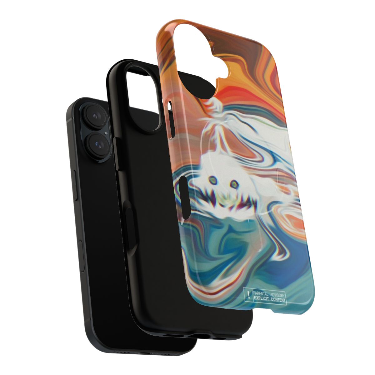 Trippy alternative art phone case featuring Kids See Ghosts album artwork - Layers