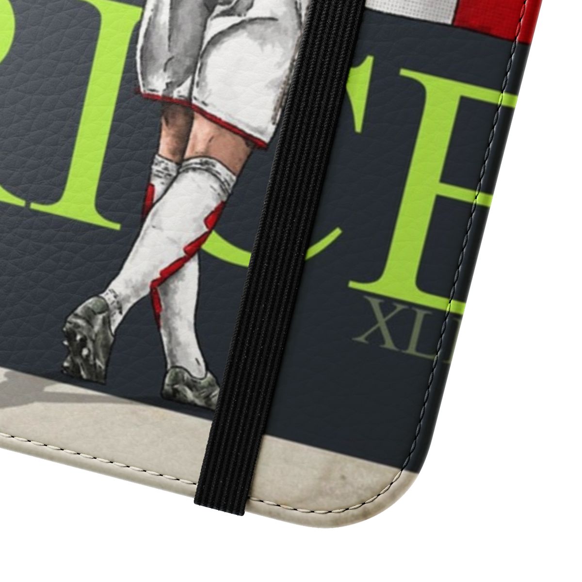 Football inspired flip cover phone case for North London fans - Close Up