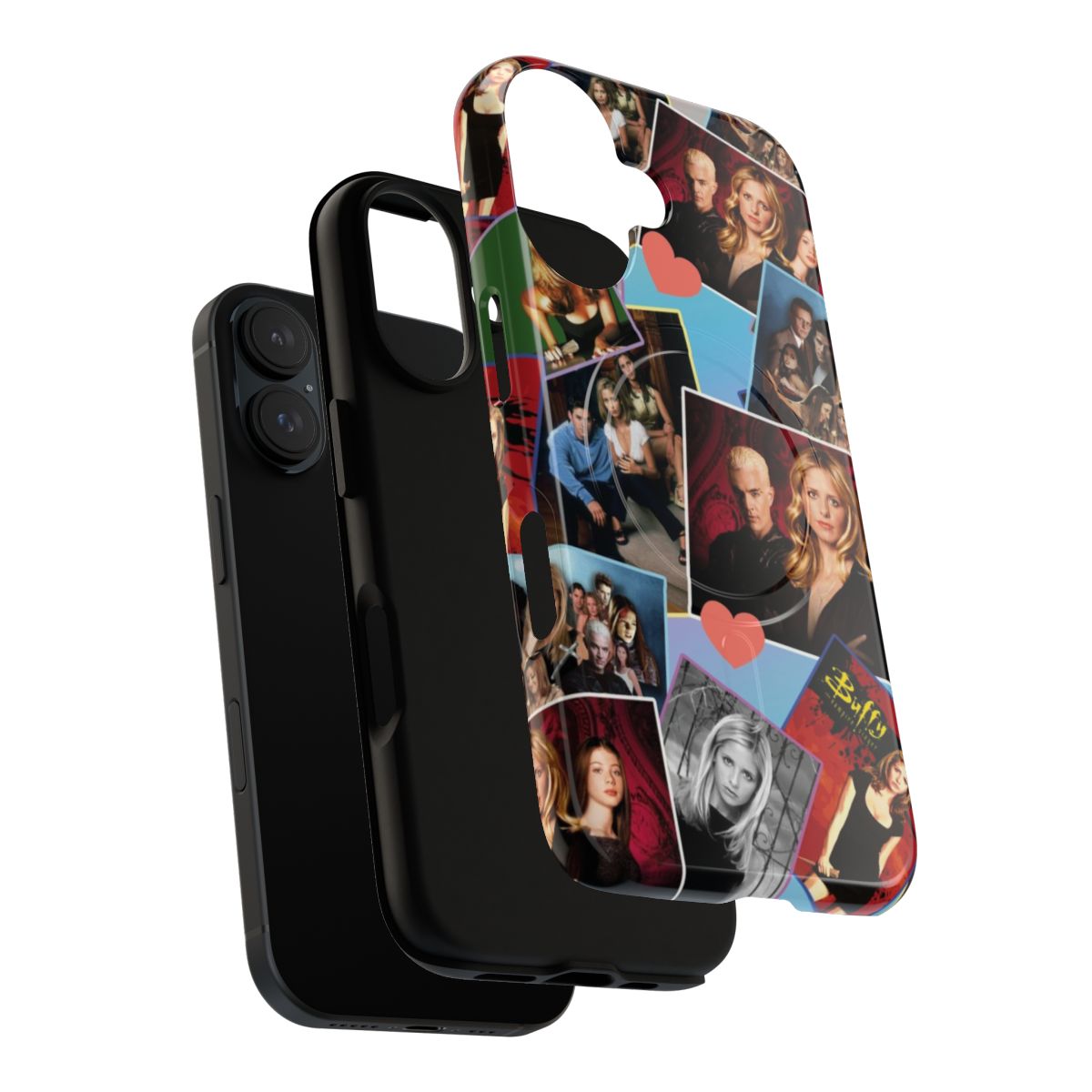 Magnetic phone case featuring the iconic Buffy the Vampire Slayer 90s TV show logo and characters - Layers