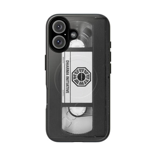 Magnetic tough phone case featuring the Dharma Initiative VHS orientation tape from the TV show Lost