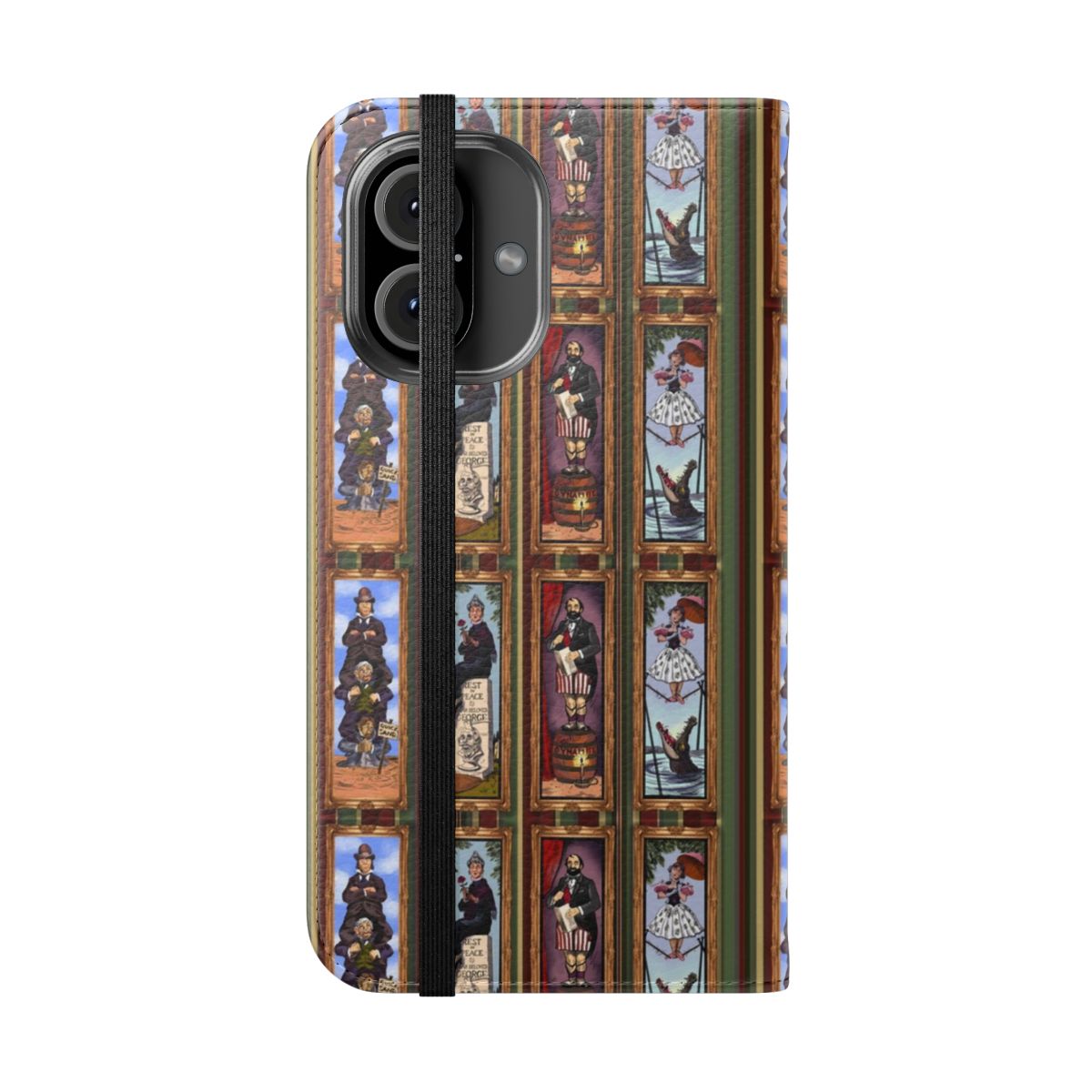 Spooky stretching portraits flip phone case inspired by the Haunted Mansion at Disney World - Folded Front