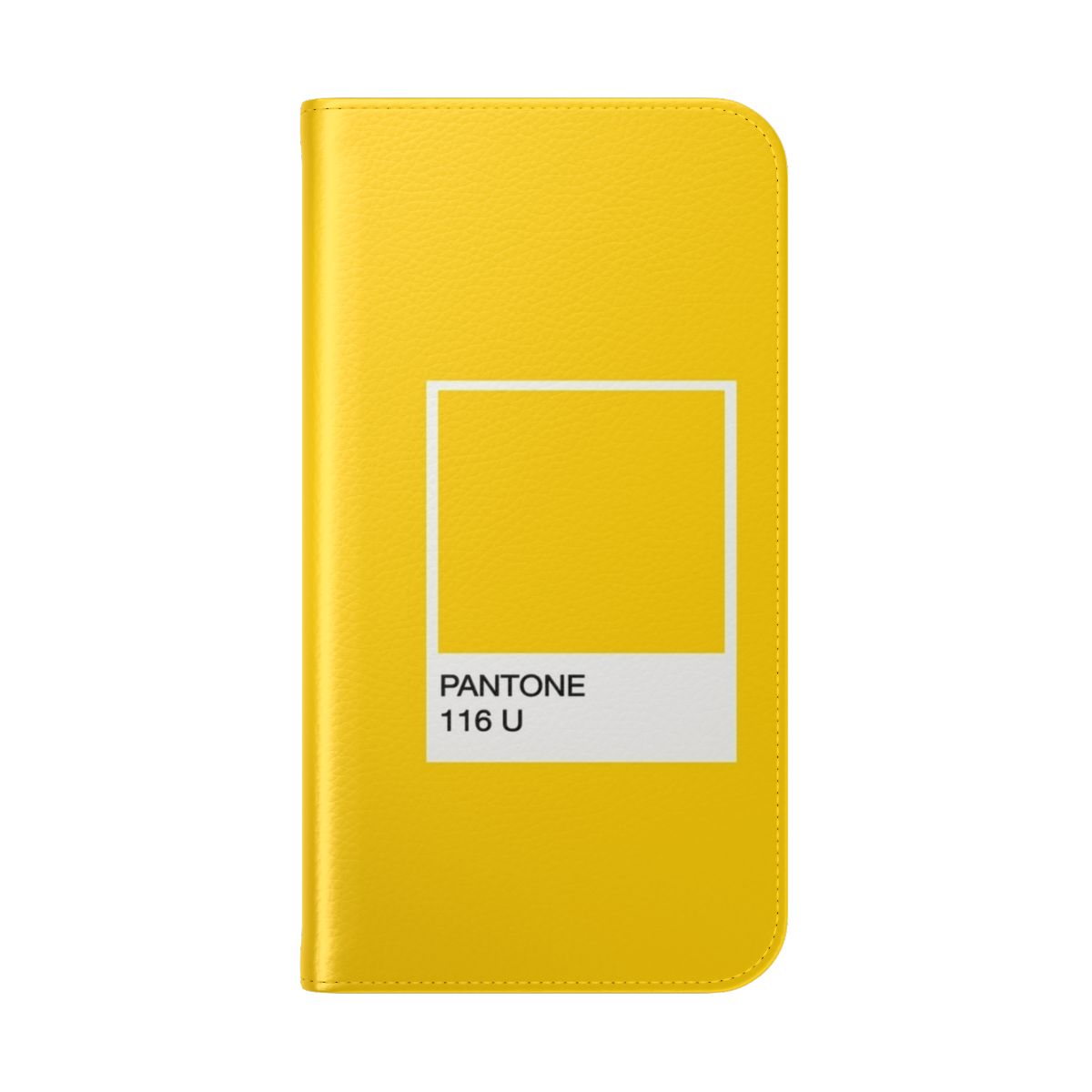 Vibrant yellow phone case with Pantone inspired color and minion style - Folded Back