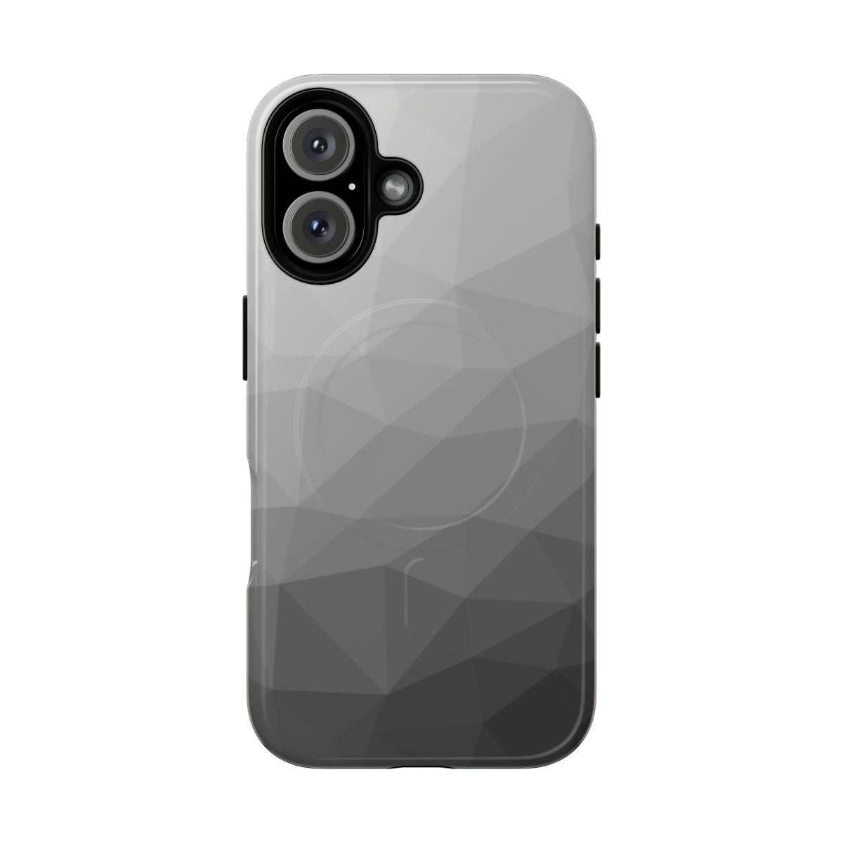 Gray gradient geometric mesh pattern phone case