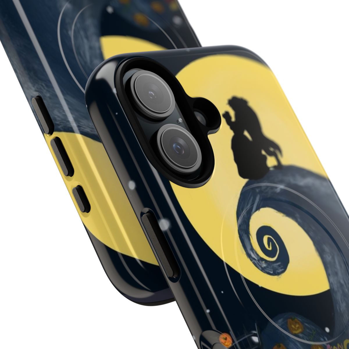 Disney-Inspired Magnetic Tough Phone Case featuring Beauty and the Beast and Nightmare Before Christmas characters - Detail