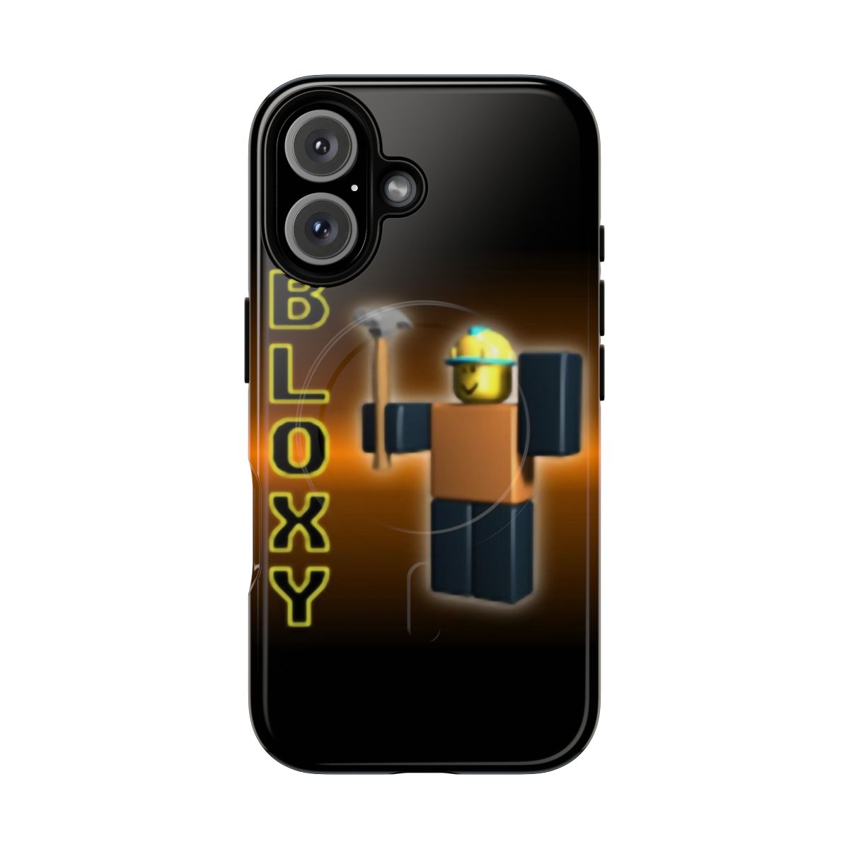 Roblox-inspired Bloxy Cola phone case with magnetic closure and tough protection