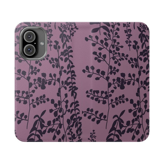 Bella Swan Inspired Purple Bed Spread Print Flip Cover Phone Case