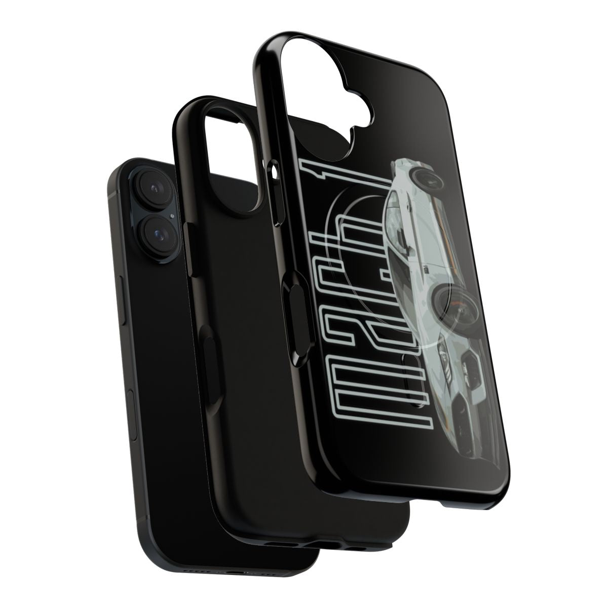 Mustang GT-inspired phone case featuring a sleek, grey design - Layers