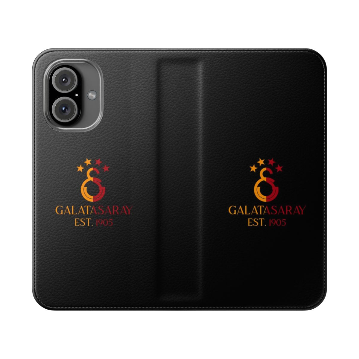 Galatasaray-themed flip phone case in team colors