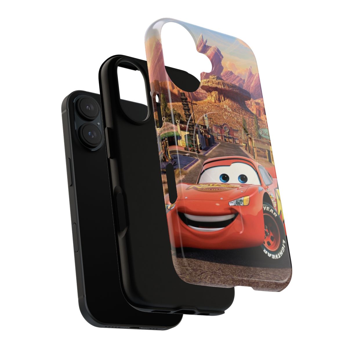 Tough magnetic phone case with Lightning McQueen and Cars movie inspired designs - Layers