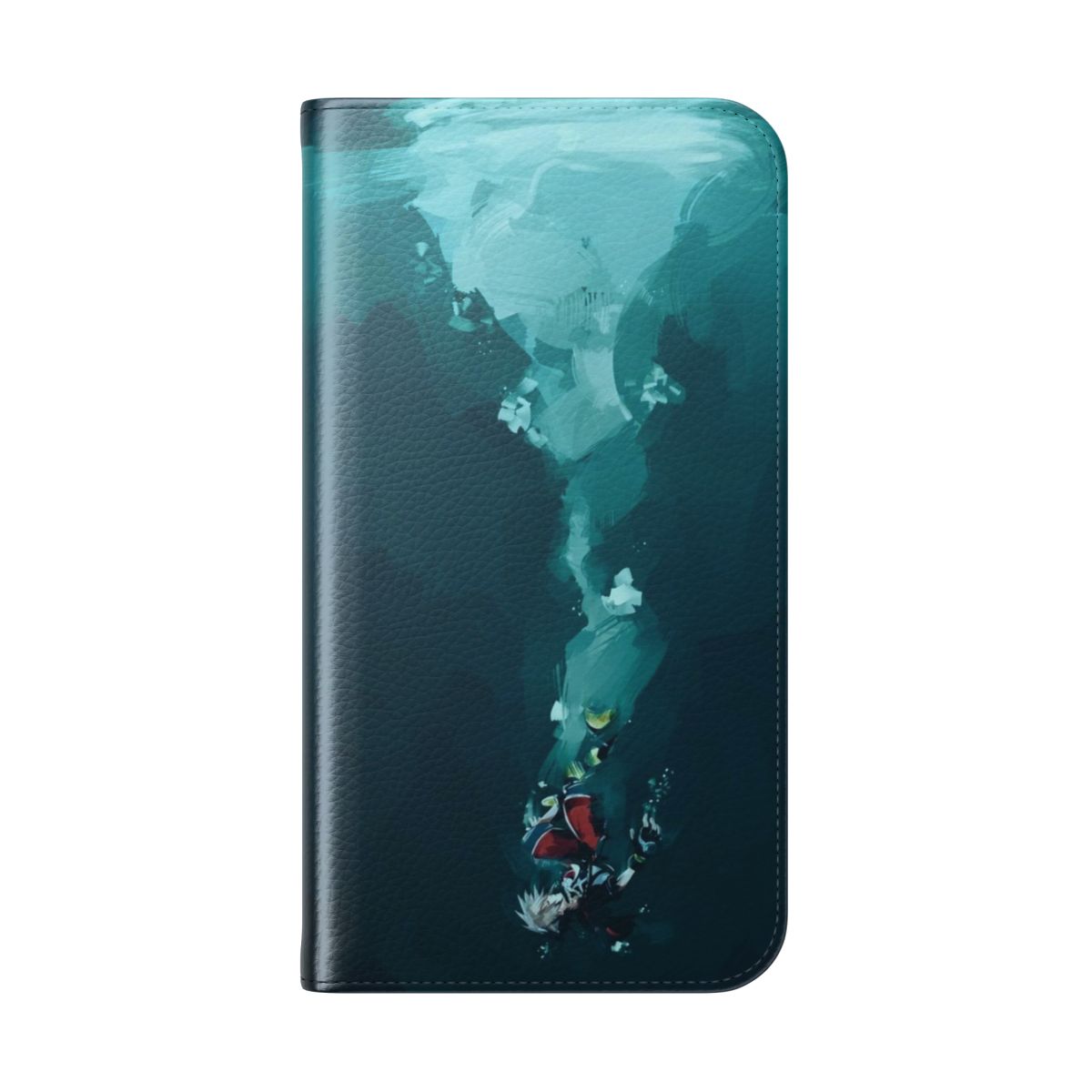 Kingdom Hearts-themed flip cover phone case with high-quality design - Folded Back