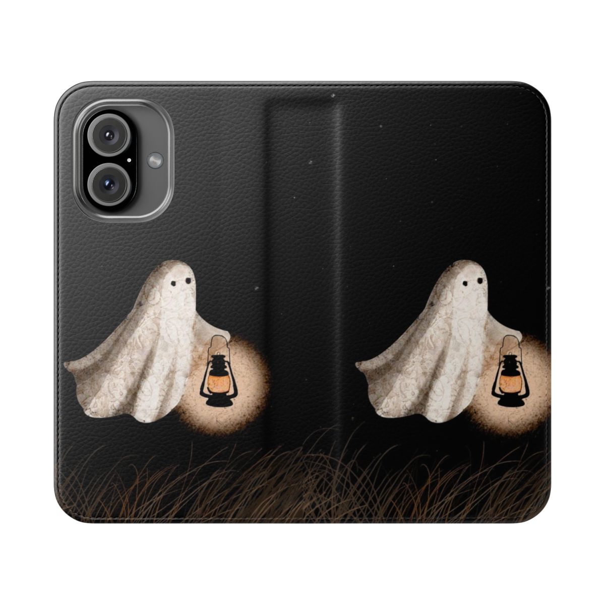 Twilight Escape Flip Phone Case featuring a mystical, ghost-like design