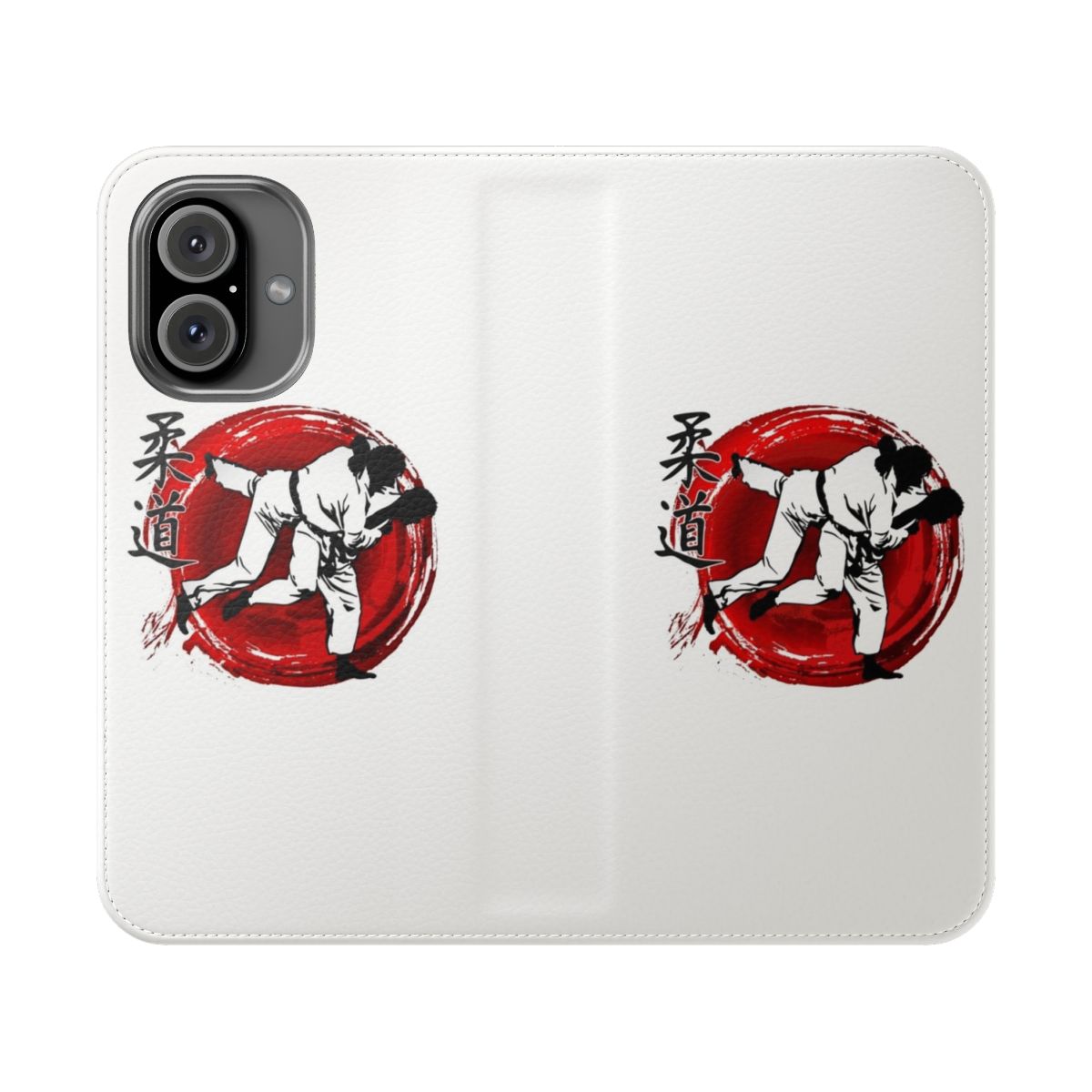 Martial arts inspired judo flip phone case with traditional Japanese design