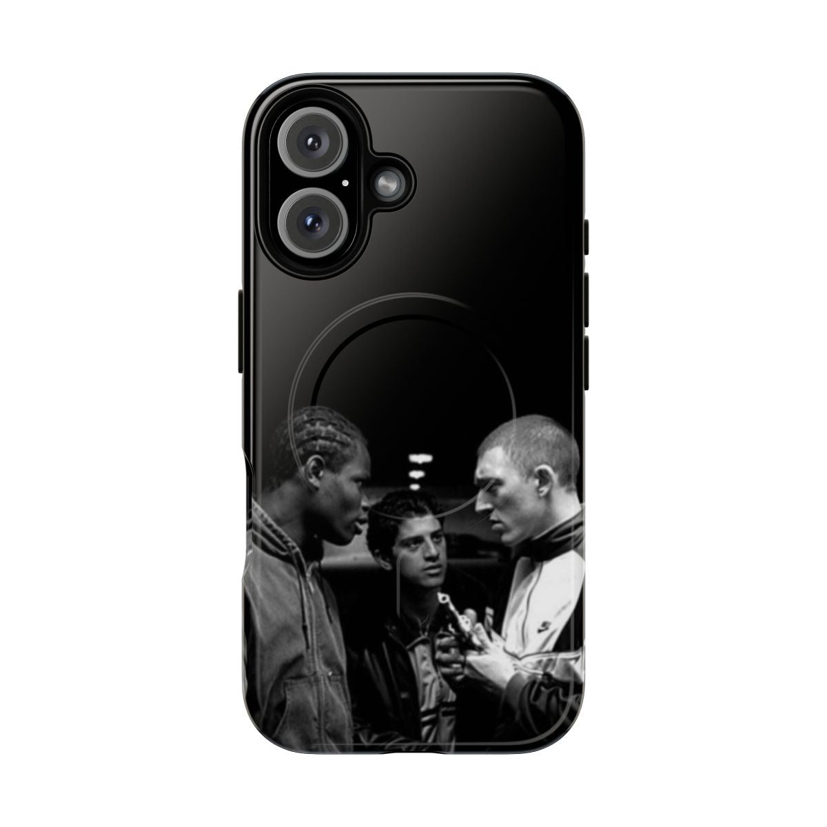 Magnetic phone case with 90s French film "La Haine" inspired design