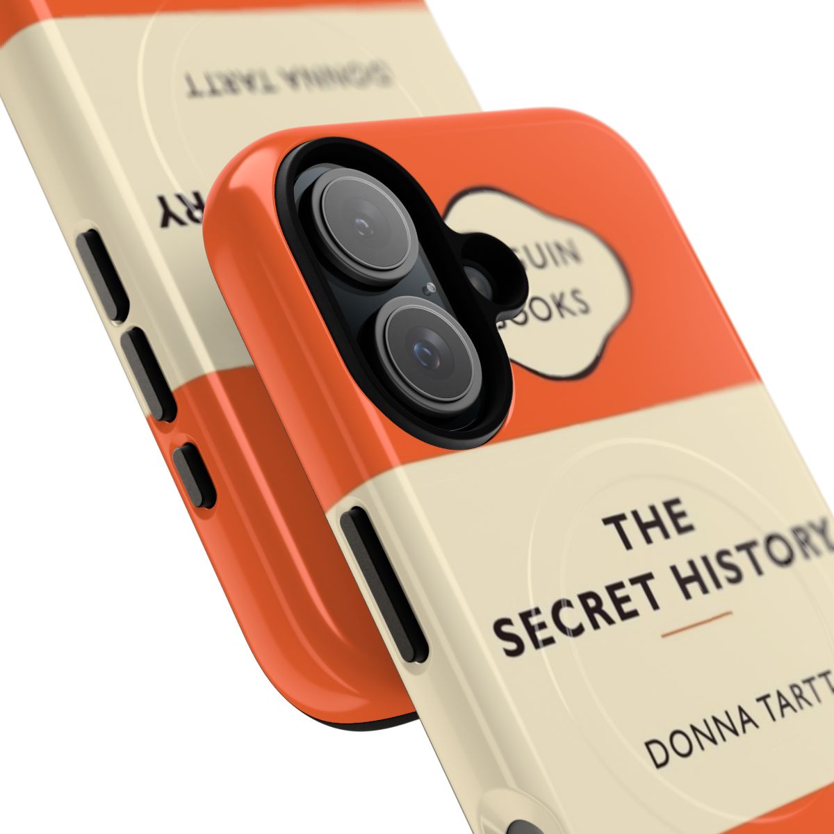 Magnetic tough phone case featuring the iconic book cover design of Donna Tartt's "The Secret History" - Detail