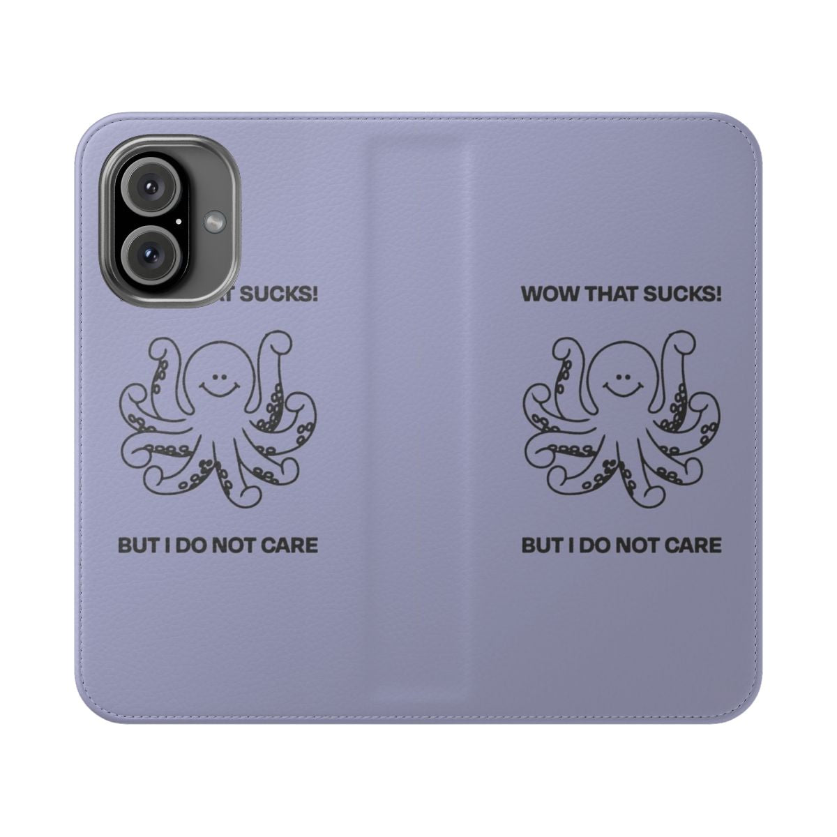 Octopus design flip cover phone case