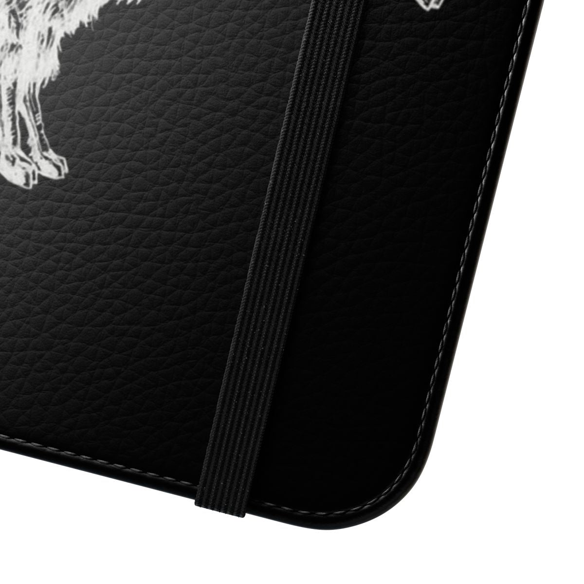 Occult-inspired flip cover phone case featuring pagan and witchcraft imagery. - Close Up