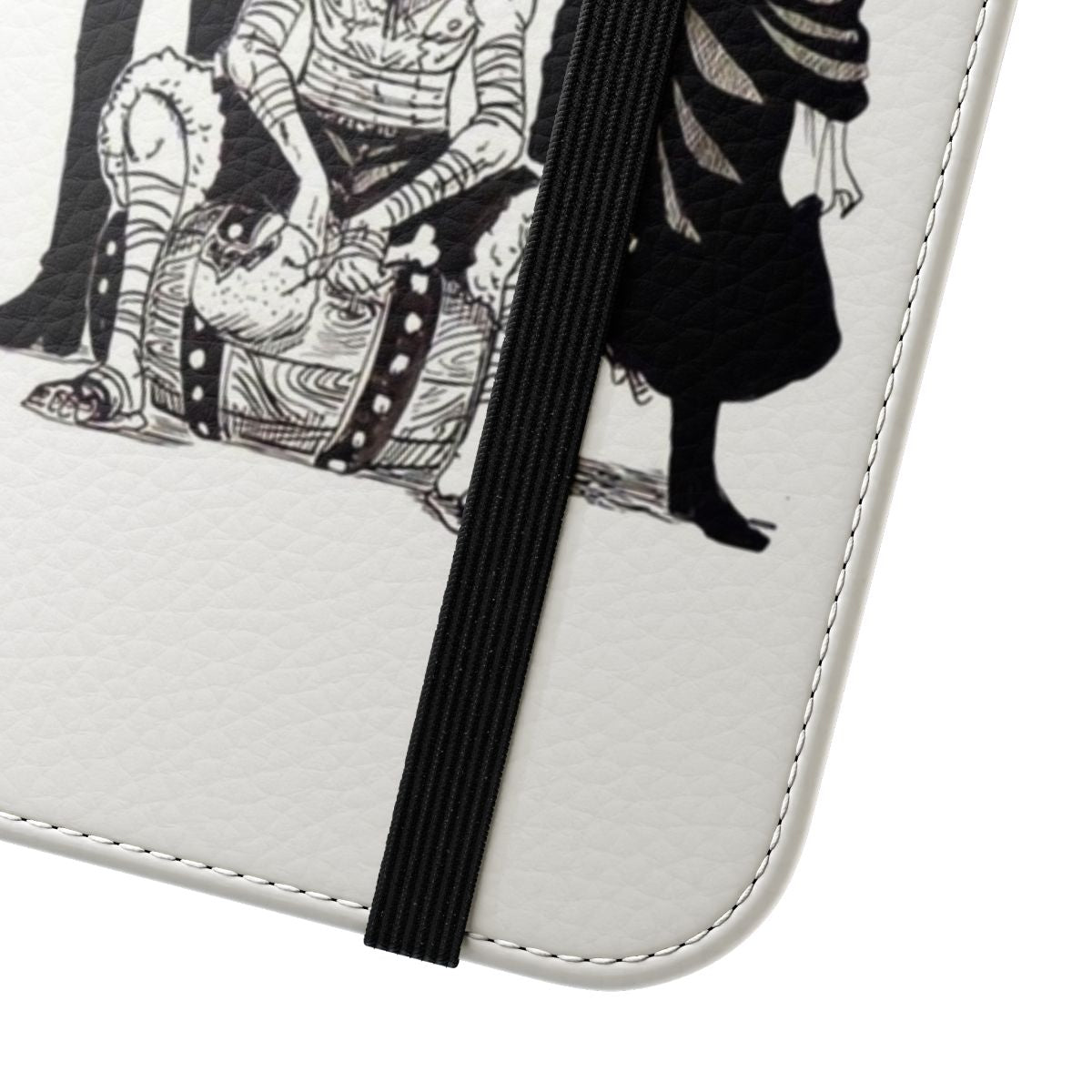 Anime-inspired phone case featuring the Mugiwara Trio of Luffy, Zoro, and Sanji from the popular manga and anime series One Piece. - Close Up