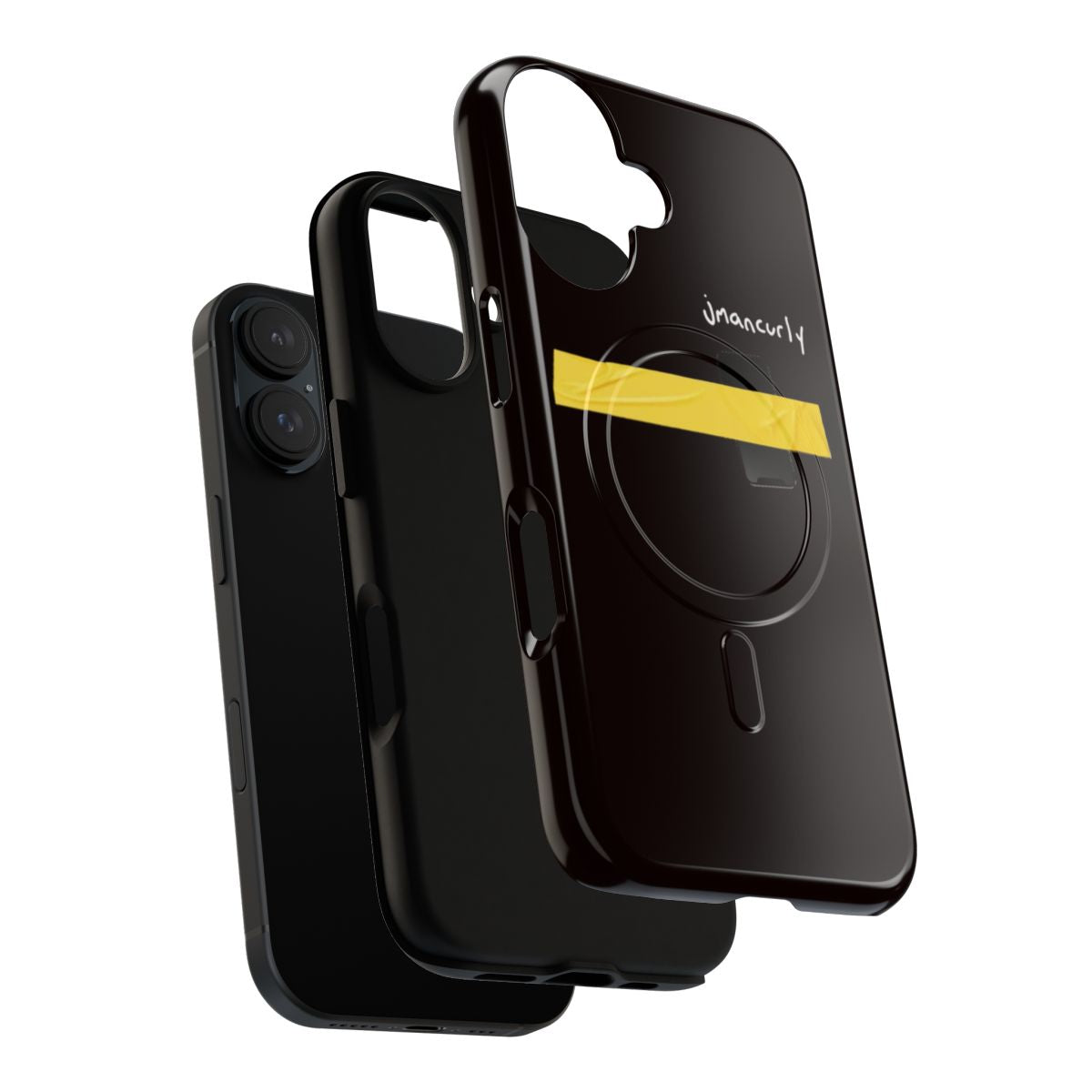 Jmancurly-inspired yellow phone case with magnetic closure and tough protective design - Layers