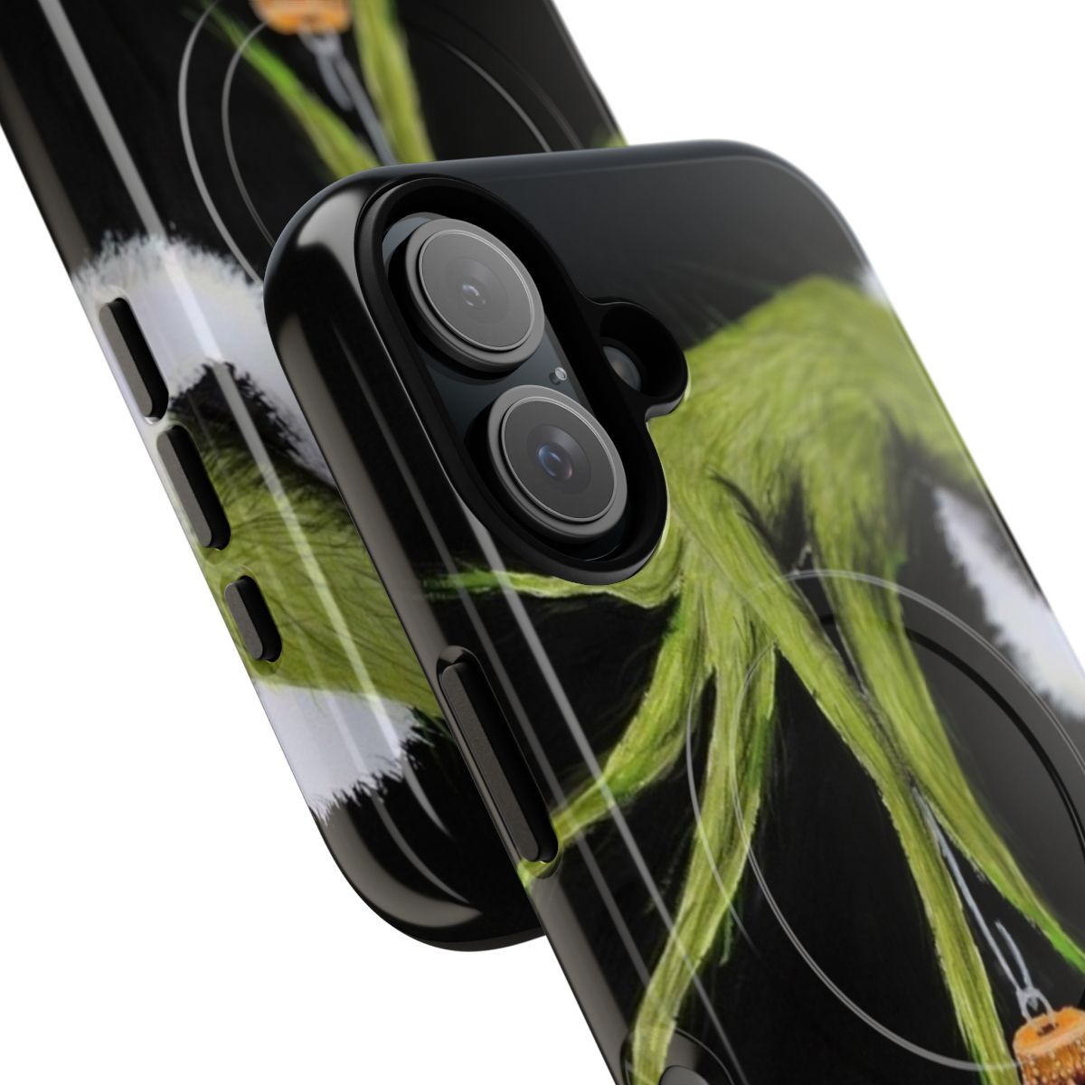 Magnetic Tough Christmas Phone Case with Grinch and Cartoon Designs - Detail