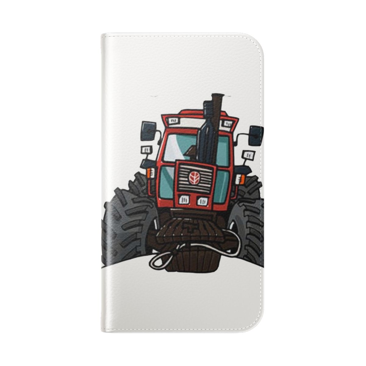 Fiatagri tractor-themed phone case with a sleek and durable flip cover design - Folded Back