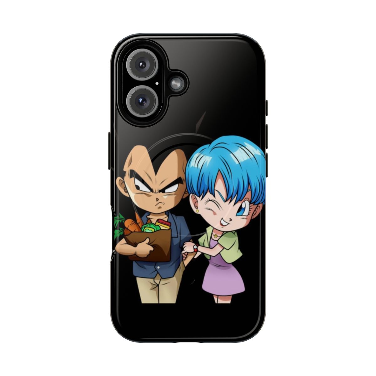 Dragon Ball Z Vegeta and Bulma anime couple magnetic tough phone case