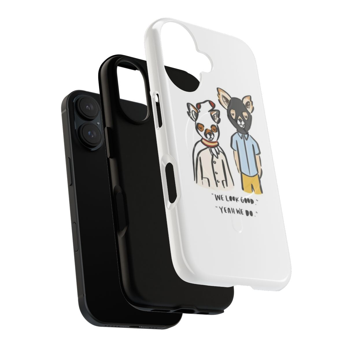 Magnetic protective phone case with Fantastic Mr. Fox characters Ash and Kristofferson - Layers