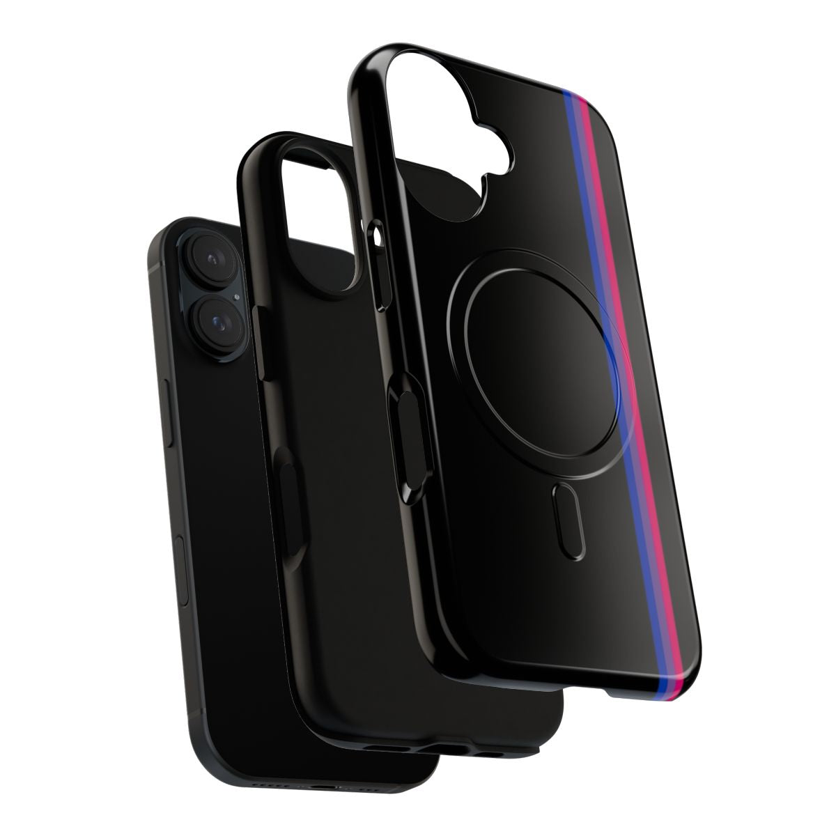 Minimalist bisexual pride flag phone case - Layers