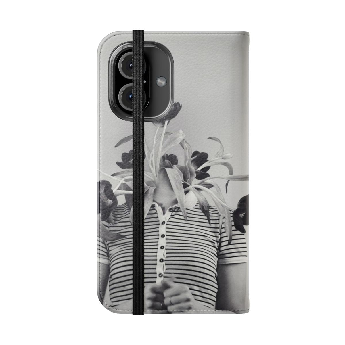 Bloom Floral Phone Case with Vintage Tulip Design - Folded Front