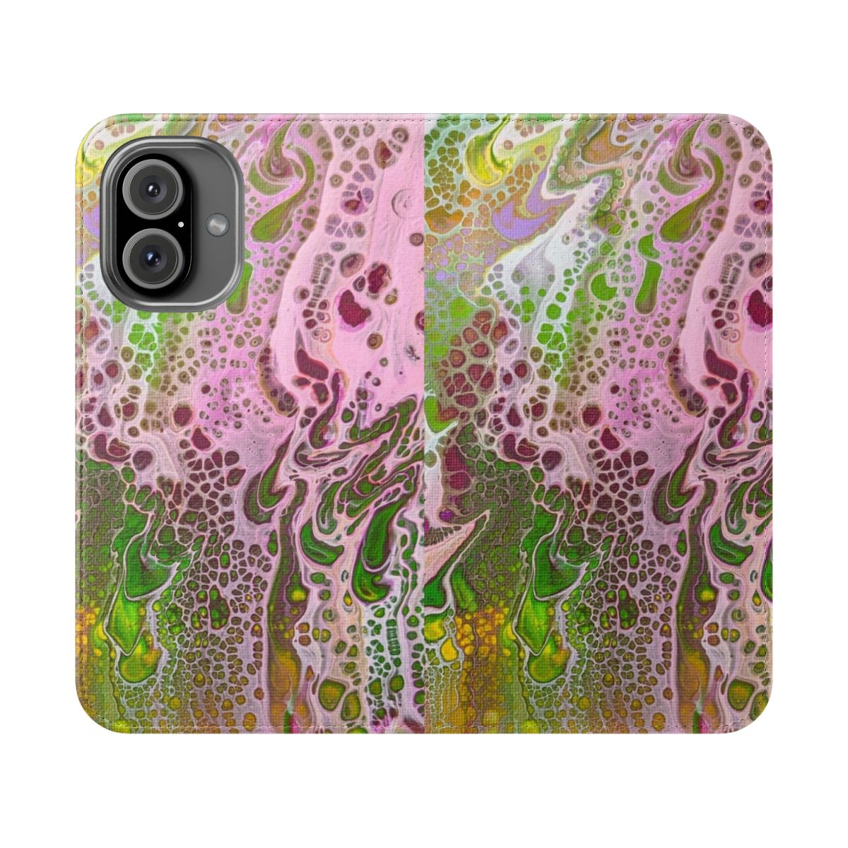 Colorful abstract acrylic painting-inspired octopus phone case