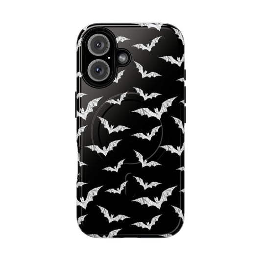 Bats pattern phone case with a gothic and creepy design for bat enthusiasts