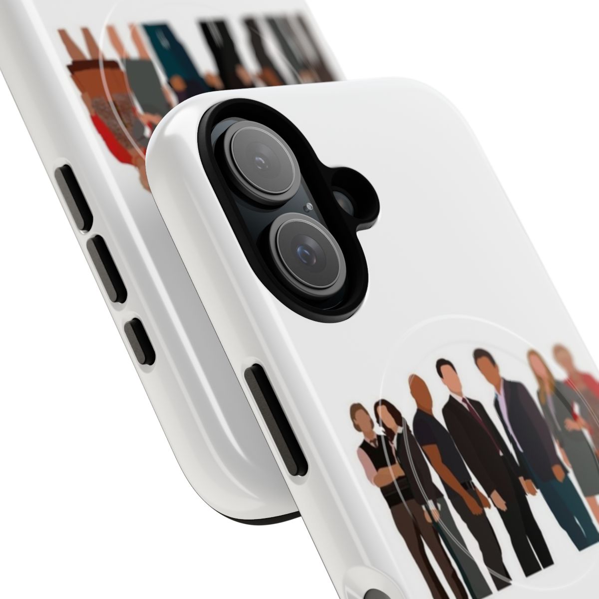 Minimalist phone case featuring characters from the TV show Criminal Minds - Detail