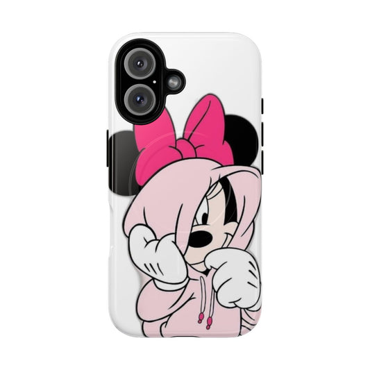 Colorful phone case featuring Disney's Minnie Mouse and Mickey Mouse in a cartoon clubhouse design