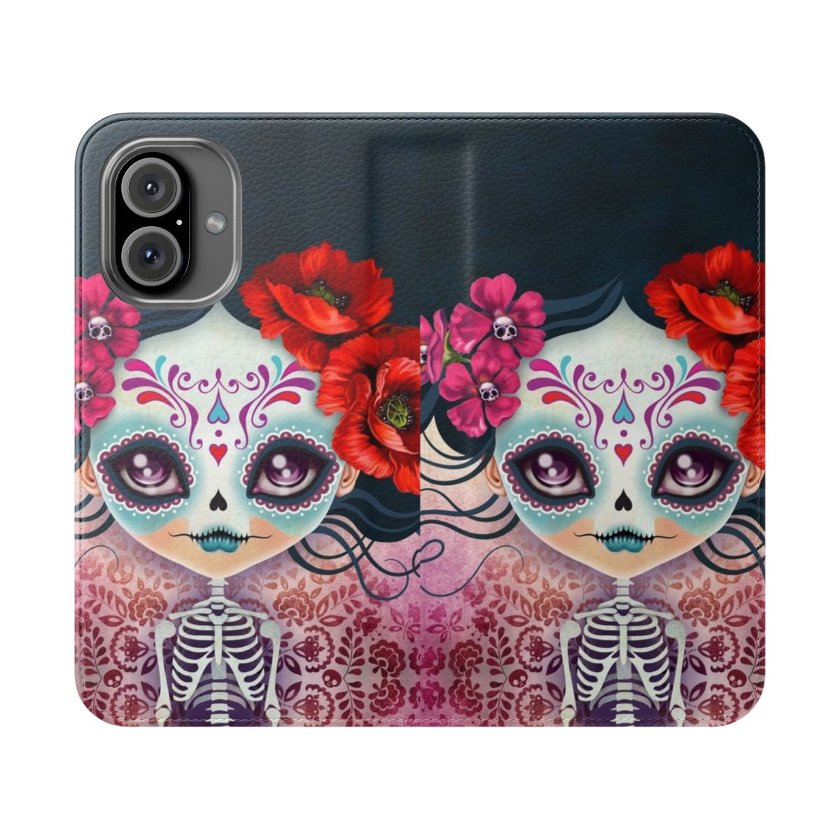 Amelia Calavera - Sugar Skull Flip Cover Phone Case