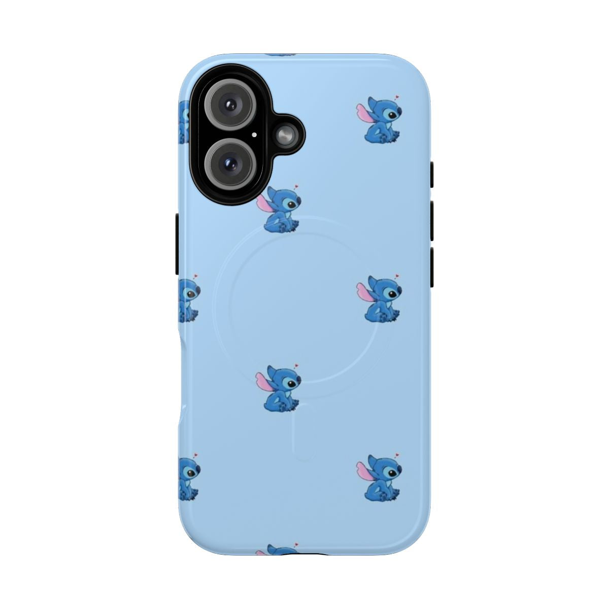 Stitch-themed protective phone case with magnetic closure