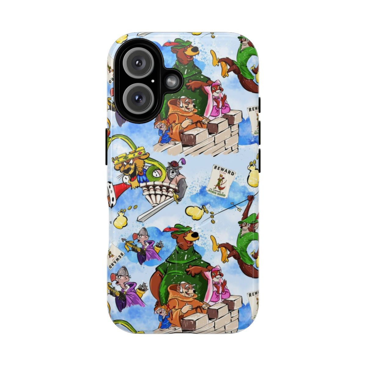 Robin Hood-themed magnetic tough phone case with a classic forest design