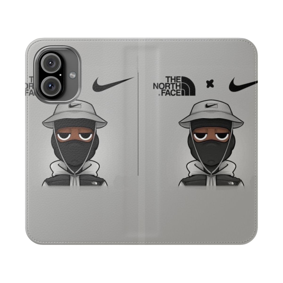 Stylish flip cover phone case with nike-inspired design