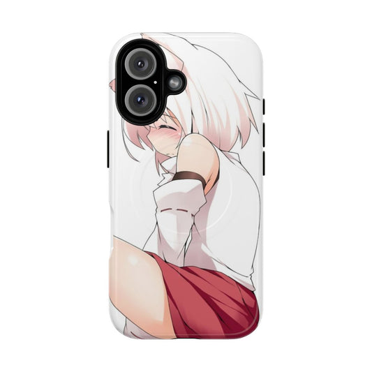 Anime-inspired magnetic tough phone case featuring the catgirl character Momiji Inubashiri from the Touhou Project series.