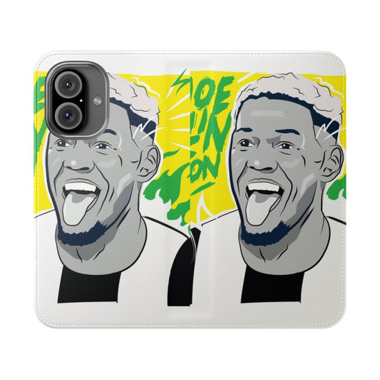 Illustration of Newcastle United player Joelinton on a phone case