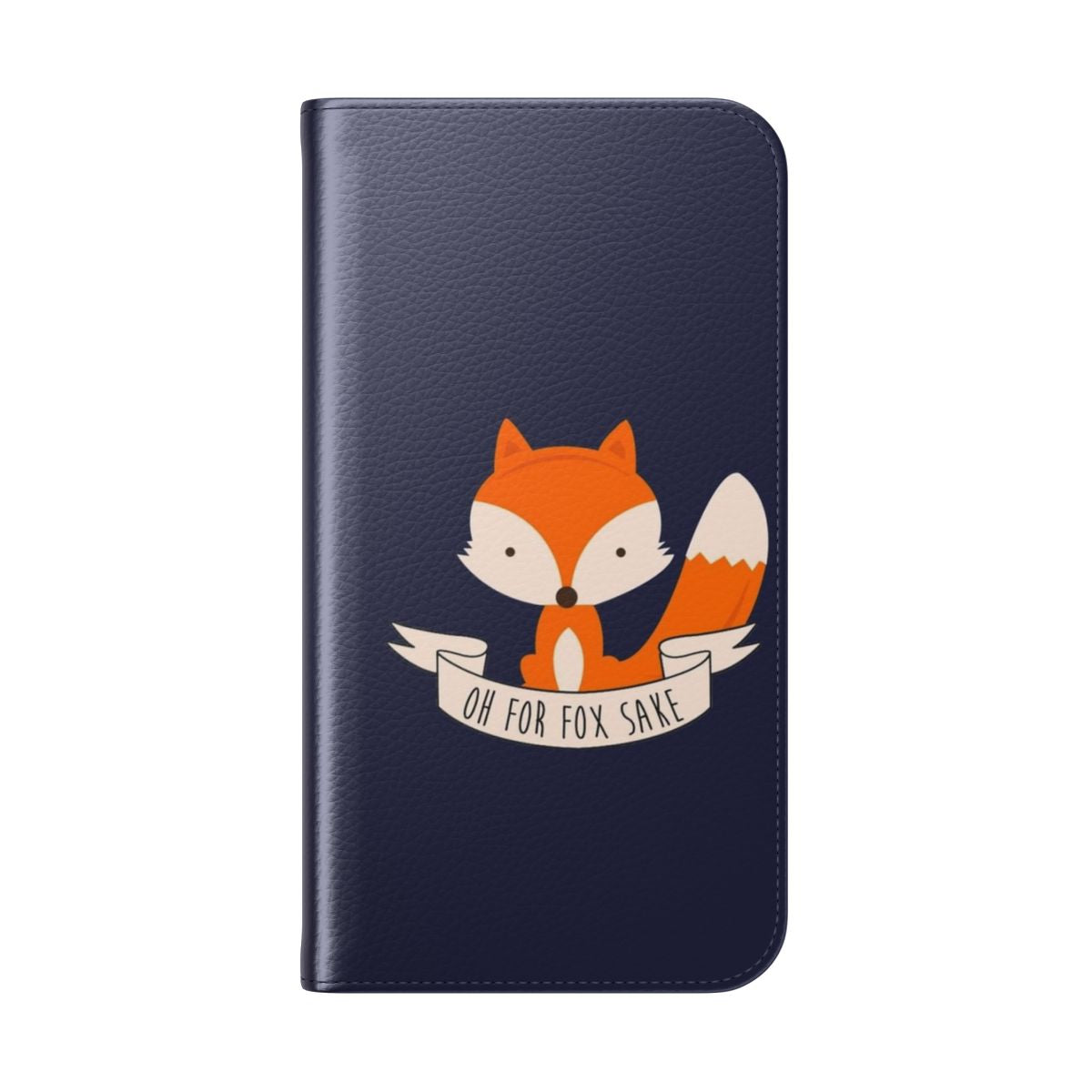 Colorful and Whimsical Fox-Themed Flip Cover Phone Case - Folded Back