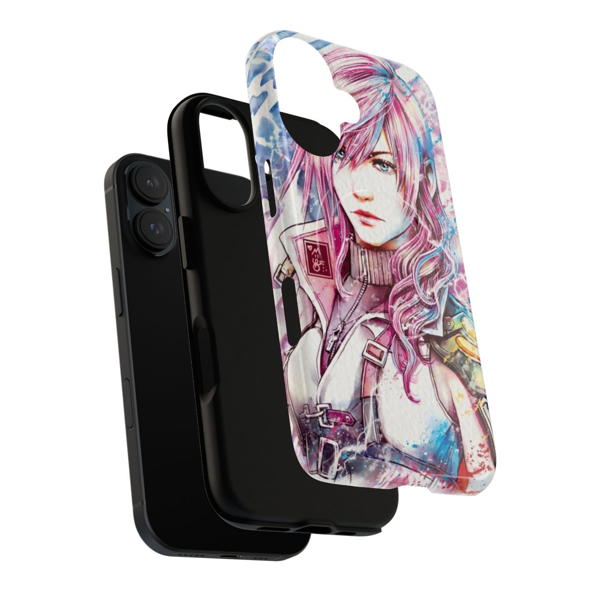 Premium phone case featuring the iconic character Lightning Farron from the Final Fantasy video game series - Layers