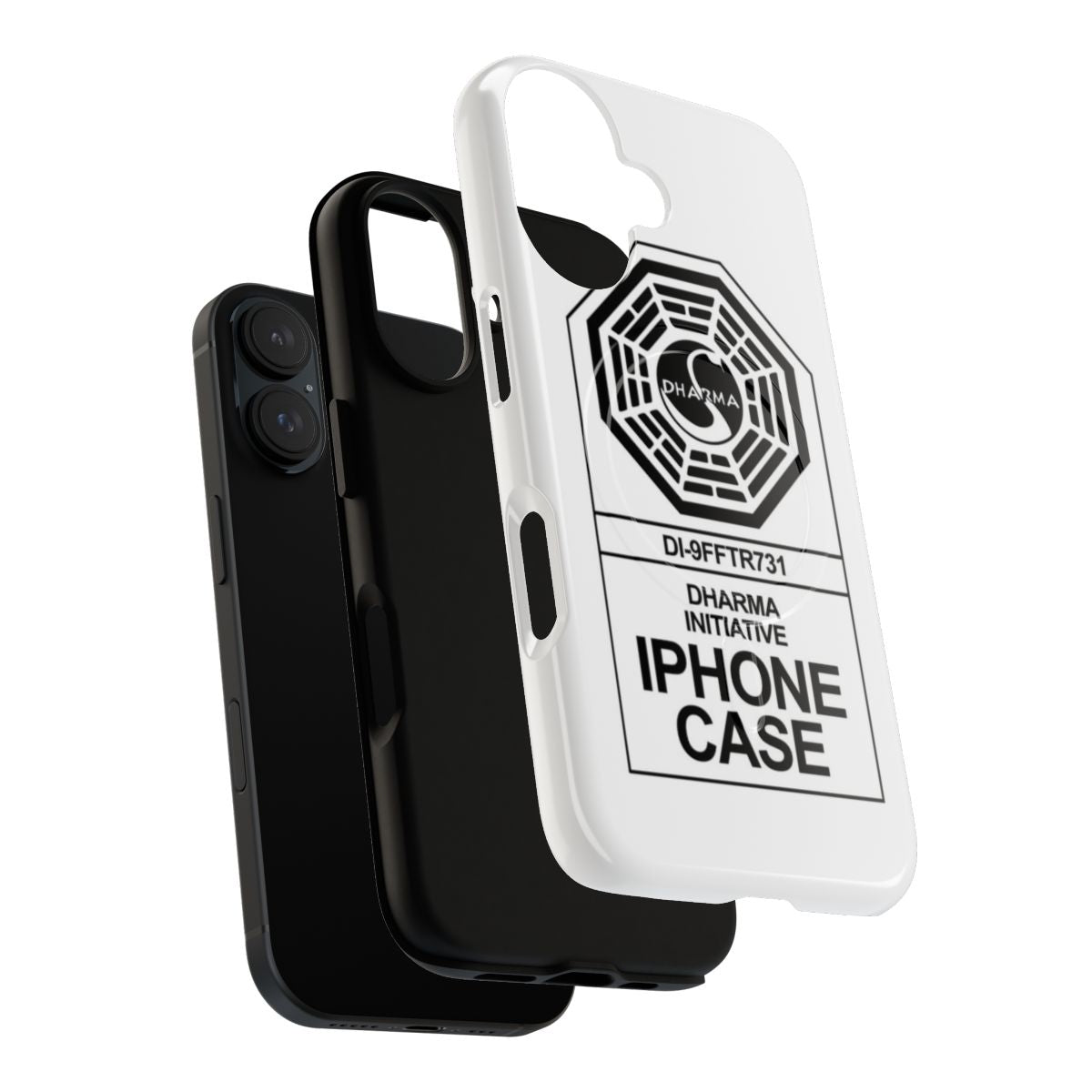 Tough magnetic phone case with Dharma Initiative logo for Lost TV show fans - Layers