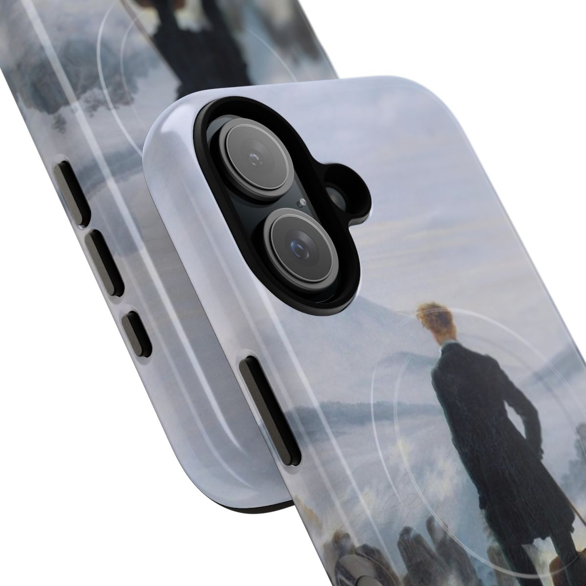 Wanderer Above the Sea of Fog Caspar David Friedrich Inspired Magnetic Phone Case - Detail