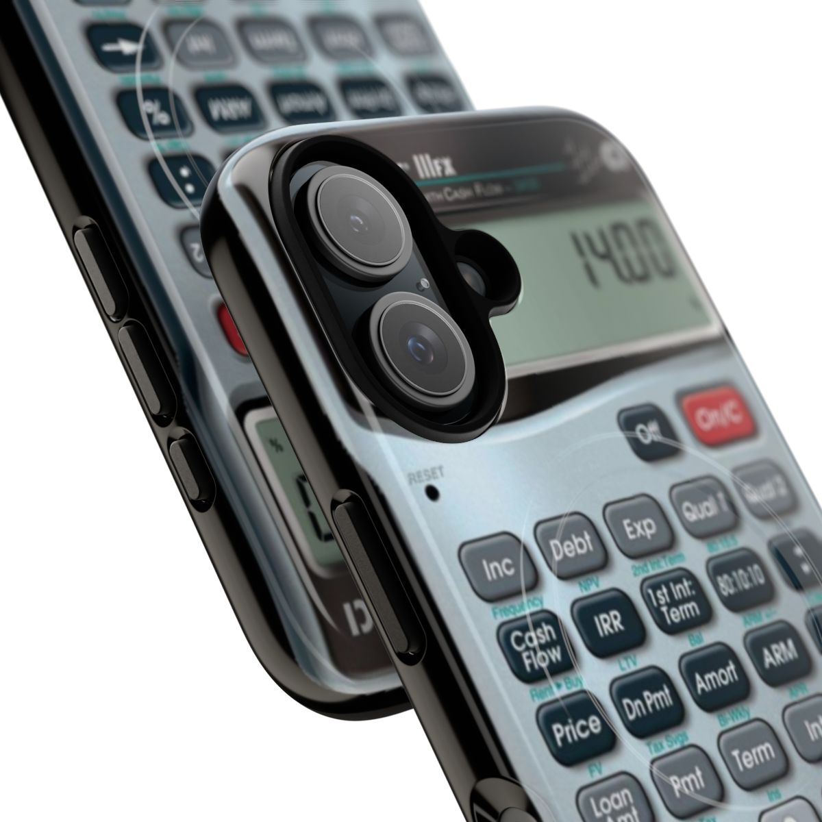 Magnetic tough phone case with calculator design for Galaxy smartphones - Detail