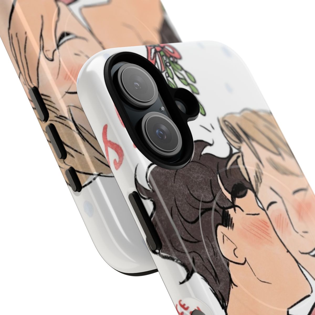 Heartstopper-inspired magnetic phone case with a durable, festive design - Detail